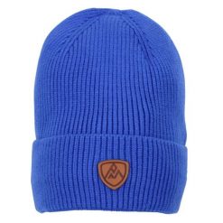 Czapka Peak Mountain Maitre. Niebieskie czapki męskie Peak Mountain, na zimę, bez wzorów, z materiału, eleganckie. Za 89.00 zł.
