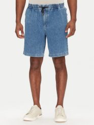 BOSS Szorty jeansowe 50537804 Niebieski Relaxed Fit. Niebieskie szorty męskie Boss, z bawełny, bez kołnierzyka. Za 259.99 zł.
