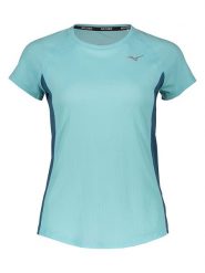 Mizuno Koszulka sportowa "DryAeroFlow" w kolorze turkusowym rozmiar: S. Niebieskie bluzki sportowe damskie Mizuno, s, bez kołnierzyka, bez ramiączek. Za 86.95 zł.