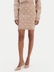 Guess Spódnica ołówkowa W4BD0S Z3JD2 Beżowy Regular Fit. Brązowe spódniczki damskie Guess, s, z aplikacjami, z syntetyku, ołówkowe. Za 349.99 zł.