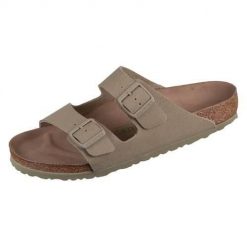 Klapki męskie Birkenstock Arizona Vegan. Brązowe klapki i japonki męskie Birkenstock, z materiału. Za 461.40 zł.