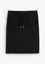Spódnica dresowa z kieszeniami. Niebieskie spódniczki damskie bonprix, bez wzorów, z dresówki. Za 64.99 zł.