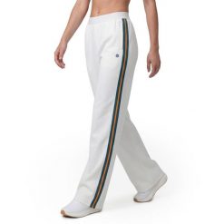 Damskie spodnie tenisowe z szerokimi nogawkami Siroko Volley-W White. Białe spodnie dresowe damskie SIROKO, l, bez wzorów, z tkaniny. Za 254.00 zł.