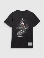 4F T-shirt regular z nadrukiem siatkarskim męski - czarny 3XL. Czarne t-shirty męskie 4f, l, bez wzorów, z bawełny, bez kołnierzyka. Za 69.99 zł.