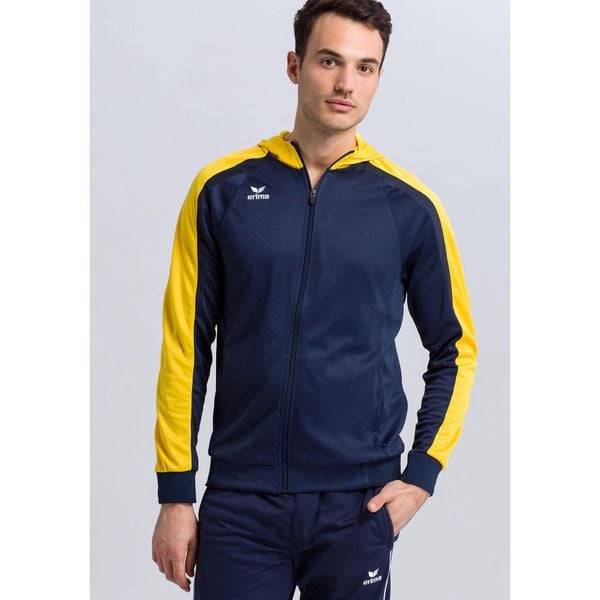 Kurtka treningowa Erima Liga 2.0 avec capuche. Niebieskie kurtki męskie Erima, bez wzorów, sportowe, bez kaptura. W wyprzedaży za 130.70 zł.