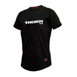 Koszulka T-shirt THORN FIT Team. Czarne t-shirty męskie Thorn Fit, s, bez wzorów, z bawełny, bez kołnierzyka. Za 119.00 zł.
