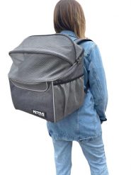 Kosz rowerowy i plecak dla psa, kota PETRIVE BikeOn grey do 7 kg. Szare plecaki męskie PETRIVE, bez wzorów. Za 249.00 zł.