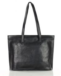 Shopperka skórzana MARCO MAZZINI czarna 420c. Czarne shopper bag damskie bez wzorów, ze skóry, duże, bez dodatków. Za 474.05 zł.