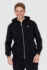 PHILIPP PLEIN Czarna rozpinana bluza męska hexagon z kapturem. Czarne bluzy z kapturem męskie Philipp Plein, l. W wyprzedaży za 1,999.99 zł.