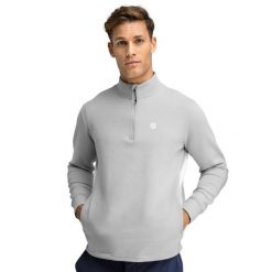 Bluza golfowa męska Divot. Szare bluzy bez kaptura męskie SIROKO, m, z materiału. Za 296.00 zł.