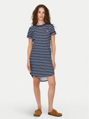 JDY Sukienka codzienna New Ivy 15298074 Granatowy Regular Fit. Niebieskie sukienki damskie JDY, na co dzień, s, bez wzorów, z bawełny, bez kołnierzyka, bez ramiączek, proste. Za 69.99 zł.