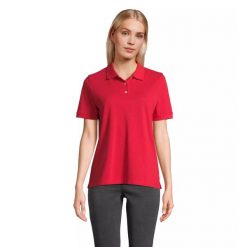 Damska koszulka polo Sol's Pacific. Czerwone bluzki damskie SOL'S, s, bez wzorów, eleganckie, bez kołnierzyka, bez ramiączek. Za 101.50 zł.