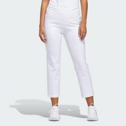 Spodnie Do Kostki Ultimate365+. Białe spodnie dresowe damskie Adidas, bez wzorów, sportowe, z podwyższonym stanem. Za 329.00 zł.