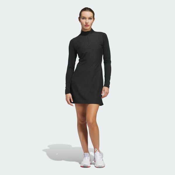 Sukienka Ultimate365 Long Sleeve. Czarne sukienki damskie Adidas, xl, bez wzorów, z materiału, bez kołnierzyka, bez ramiączek. Za 479.00 zł.