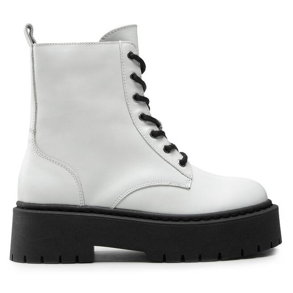 Trzewiki Filipe. Białe botki damskie Filipe, bez obcasa, na płaskiej podeszwie, bez zapięcia. Za 419.99 zł.