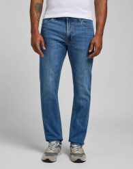 LEE DAREN ZIP FLY MĘSKIE SPODNIE JEANSOWE AZURE L707MWFW 112322222. Niebieskie spodnie materiałowe męskie Lee, bez wzorów, z jeansu. Za 229.99 zł.
