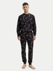 Jack & Jones Piżama Tristan 12285375 Czarny Loose Fit. Czarne piżamy męskie Jack & Jones, m, bez wzorów, z syntetyku, bez ramiączek. Za 149.99 zł.
