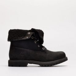 TIMBERLAND Authentics Teddy Fleece W Botki damskie. Czarne botki damskie Timberland, na zimę, z gumy, eleganckie, bez obcasa, bez zapięcia. Za 419.99 zł.