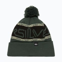 Czapka zimowa męska Quiksilver Summit Beanie. Zielone czapki męskie Quiksilver, na zimę, bez wzorów, z materiału. Za 139.99 zł.
