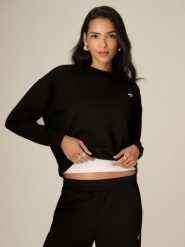 4F Bluza dresowa regular bez kaptura damska - czarna M. Czarne bluzy bez kaptura damskie 4f, m, z dresówki. Za 159.99 zł.