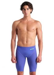 Strój startowy męski na basen spodenki Arena Impulso. Niebieskie kąpielówki męskie Arena, l, bez wzorów, z dzianiny, na fitness i siłownię. Za 501.98 zł.