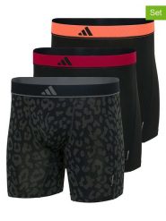 Adidas Bokserki (3 pary) w kolorze czarnym ze wzorem rozmiar: M. Czarne bokserki męskie Adidas, bez wzorów. Za 134.95 zł.