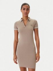 Guess Sukienka codzienna V6RK02 Z4692 Beżowy Slim Fit. Brązowe sukienki damskie Guess, na co dzień, l, z aplikacjami, z syntetyku, bez kołnierzyka, bez ramiączek, proste. Za 319.99 zł.