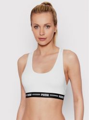 Puma Biustonosz top Racer Back 907862 Biały. Białe biustonosze sportowe damskie Puma, xs, bez wzorów, bez kołnierzyka. Za 69.99 zł.