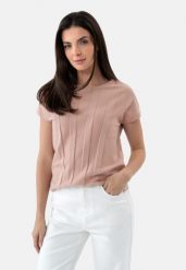 Pastelowa bluzka TM-MARION. Białe topy sportowe damskie Volcano, s, bez wzorów, z dzianiny, bez ramiączek. Za 99.99 zł.