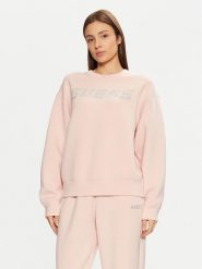Guess Bluza V4BQ15 K7UW2 Różowy Regular Fit. Czerwone bluzy bez kaptura damskie Guess, xl, z wiskozy. Za 219.99 zł.
