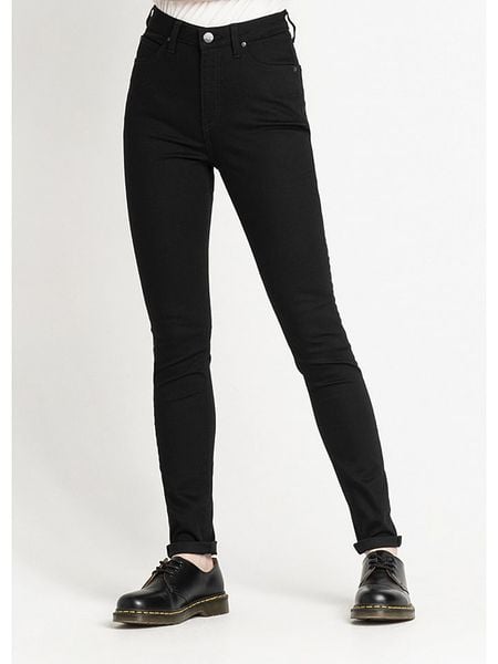 Lee Dżinsy "Ivy" - Skinny fit - w kolorze czarnym rozmiar: W25/L33. Czarne jeansy damskie Lee, z podwyższonym stanem. Za 152.99 zł.