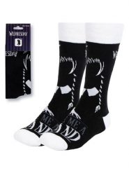 Lucky Socks Skarpety "Wednesday" w kolorze czarno-białym rozmiar: 36-43. Białe skarpetki męskie Lucky Socks, bez wzorów, prążkowane. Za 30.99 zł.