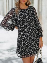 Milan Kiss Sukienka w kolorze czarnym ze wzorem rozmiar: S. Czarne sukienki damskie Milan Kiss, na imprezę, s, bez wzorów, bez kołnierzyka, bez ramiączek, mini. Za 88.23 zł.