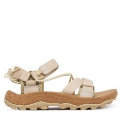 Sandały Merrell. Zielone sandały damskie MERRELL, bez wzorów, bez obcasa, na płaskiej podeszwie. Za 399.99 zł.