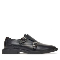 Półbuty HUGO. Czarne buty wizytowe męskie Hugo, bez zapięcia. Za 579.99 zł.
