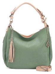 Lia Biassoni Skórzana torebka "Garga" w kolorze zielonym - 36 x 26 x 10 cm rozmiar: onesize. Zielone torebki klasyczne damskie Lia Biassoni, bez wzorów, z materiału, bez dodatków. Za 304.99 zł.