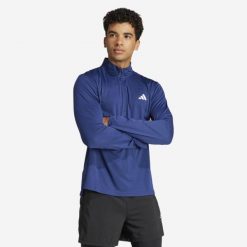 Bluza fitness męska ADIDAS. Bluzy sportowe męskie Adidas, bez wzorów, z materiału, sportowe, bez kołnierzyka, bez ramiączek. Za 129.99 zł.
