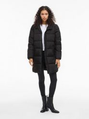 Vila Płaszcz zimowy "Vikarla" w kolorze czarnym rozmiar: 40. Czarne płaszcze damskie Vila, na zimę, bez wzorów, z puchu. Za 152.62 zł.