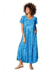 Aller Simplement Sukienka w kolorze niebieskim rozmiar: 38/40. Niebieskie sukienki damskie Aller Simplement, bez wzorów, bez kołnierzyka, bez ramiączek, maxi. Za 65.99 zł.