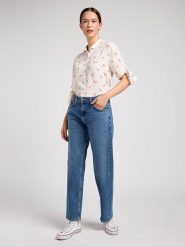 Lee Dżinsy - Comfort fit - w kolorze niebieskim rozmiar: W24/L31. Niebieskie jeansy damskie Lee. Za 136.13 zł.