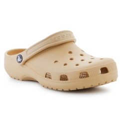 Klapki Crocs Classic 10001-209 brązowe. Brązowe klapki damskie bez wzorów, bez obcasa. Za 345.55 zł.