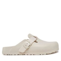 Klapki Birkenstock. Klapki damskie Birkenstock, bez wzorów, bez obcasa. Za 239.99 zł.