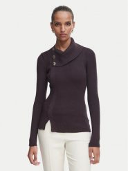 Rinascimento Sweter CFM0012355003 Brązowy ciemny Slim Fit. Brązowe swetry klasyczne damskie RINASCIMENTO, l, z wiskozy, bez kołnierzyka. Za 519.99 zł.
