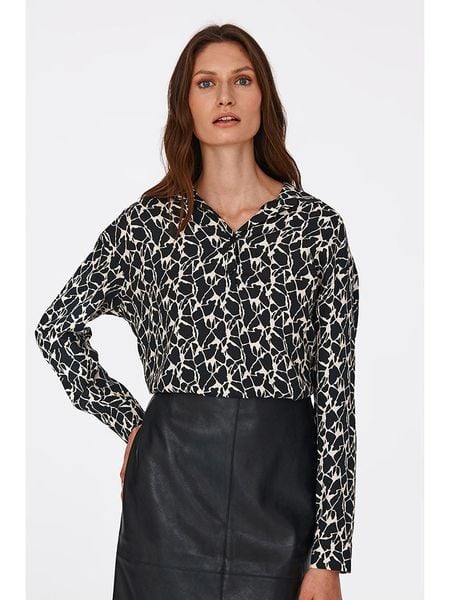 TATUUM Koszula ze wzorem rozmiar: 40. Brązowe koszule damskie Tatuum, bez wzorów, z wiskozy, bez kołnierzyka, bez ramiączek. Za 165.71 zł.