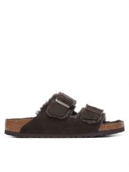 Birkenstock Klapki Arizona Shearling 1020528 Brązowy. Brązowe klapki damskie Birkenstock, bez wzorów, ze skóry, bez obcasa. Za 749.99 zł.