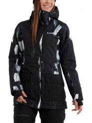 Kurtka narciarska damska Poplar Jacket. Białe kurtki narciarskie i snowboardowe damskie Fundango, m, bez wzorów, z poliesteru, bez kaptura, narciarskie. Za 499.00 zł.