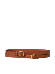 LAUREN RALPH LAUREN Pasek 412936524006 Brązowy. Brązowe paski damskie Lauren Ralph Lauren, bez wzorów, ze skóry. Za 529.99 zł.