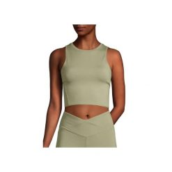 Crop Top Sportowy Krótki dla Kobiet Casall Overlap Oddychający. Zielone topy sportowe damskie Casall, bez wzorów, bez ramiączek. W wyprzedaży za 174.99 zł.