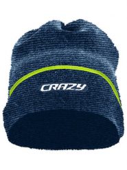 Crazy Czapka beanie "Link" w kolorze granatowym rozmiar: onesize. Niebieskie czapki zimowe damskie Crazy, z materiału. Za 109.78 zł.