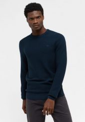 MUSTANG ELLIOT MĘSKI SWETER ELEGANCKI CIEPŁY LOGO CARBON 1014688 4135. Swetry męskie Mustang, m, bez wzorów, bez kołnierzyka. Za 149.99 zł.